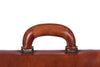 Aktentasche Braun Leder Griff Detailansicht | Council's Brief