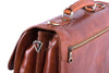 Aktentasche Braun Leder Zipper Rückansicht | Soho Brief