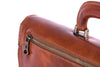 Aktentasche Braun Leder Zipper Rückansicht | Fortis' Brief