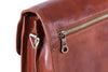 Aktentasche Braun Leder Zipper Rückansicht | Council's Brief